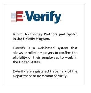 Aspire Technology Partners participates in the E-Verify Program