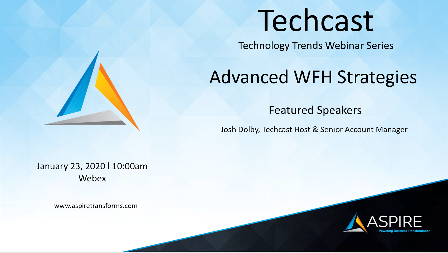 Aspire Techcast: Advanced WFH Strategies Featured Image