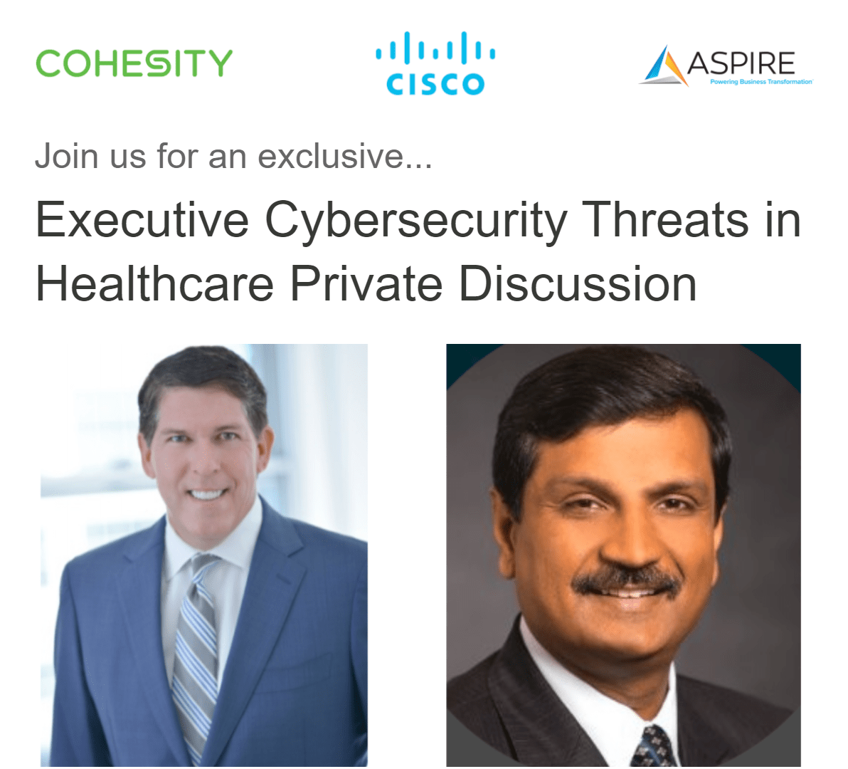 Webinar: Executive Cybersecurity Threats in Healthcare Private Discussion Featured Image
