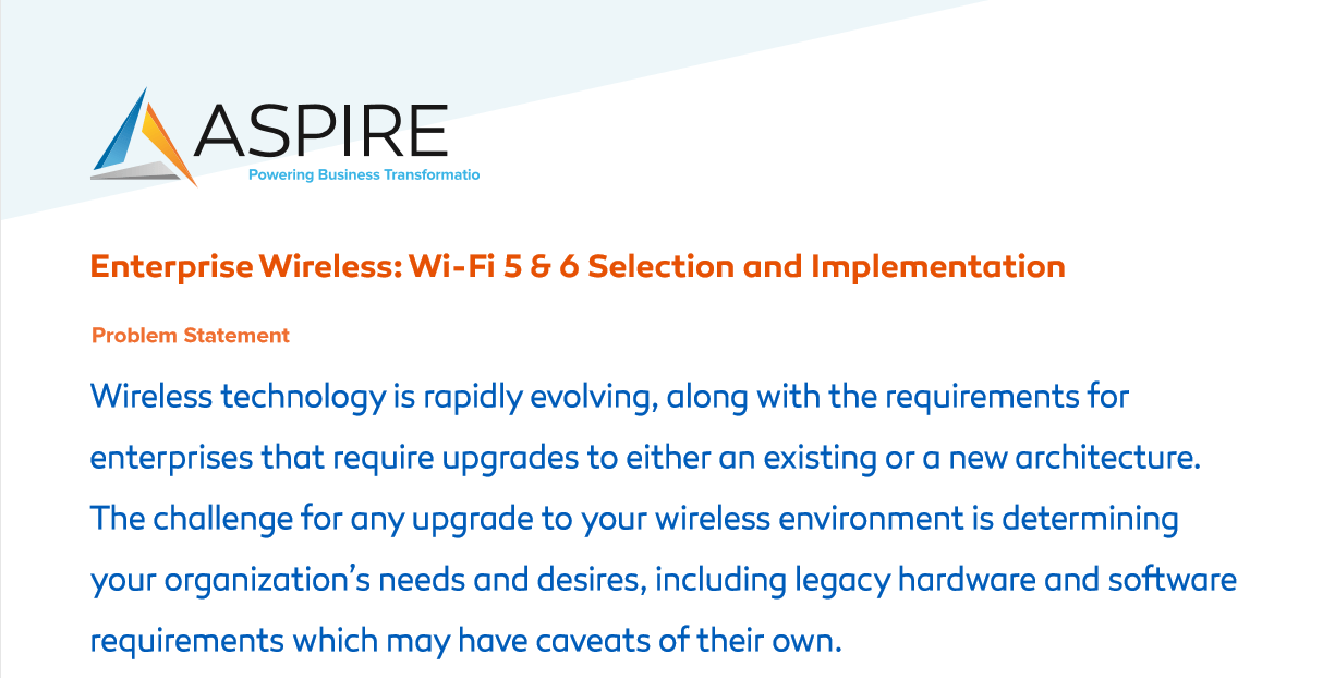 Enterprise Wireless: Wi-Fi 5 & 6 Selection and Implementation Featured Image