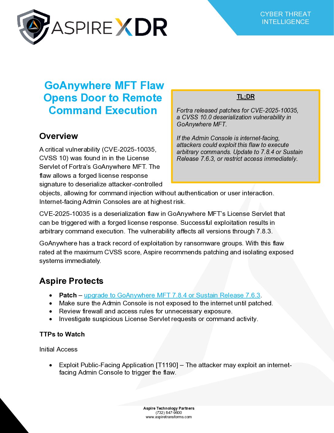 GoAnywhere MFT Flaw Opens Door to Remote Command Execution Featured Image